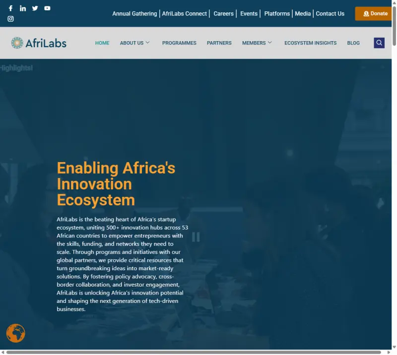 AfriLabs — Africa innovation ecosystem network