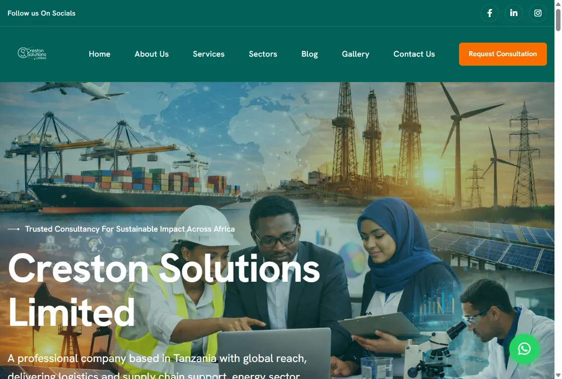 Creston Solutions homepage