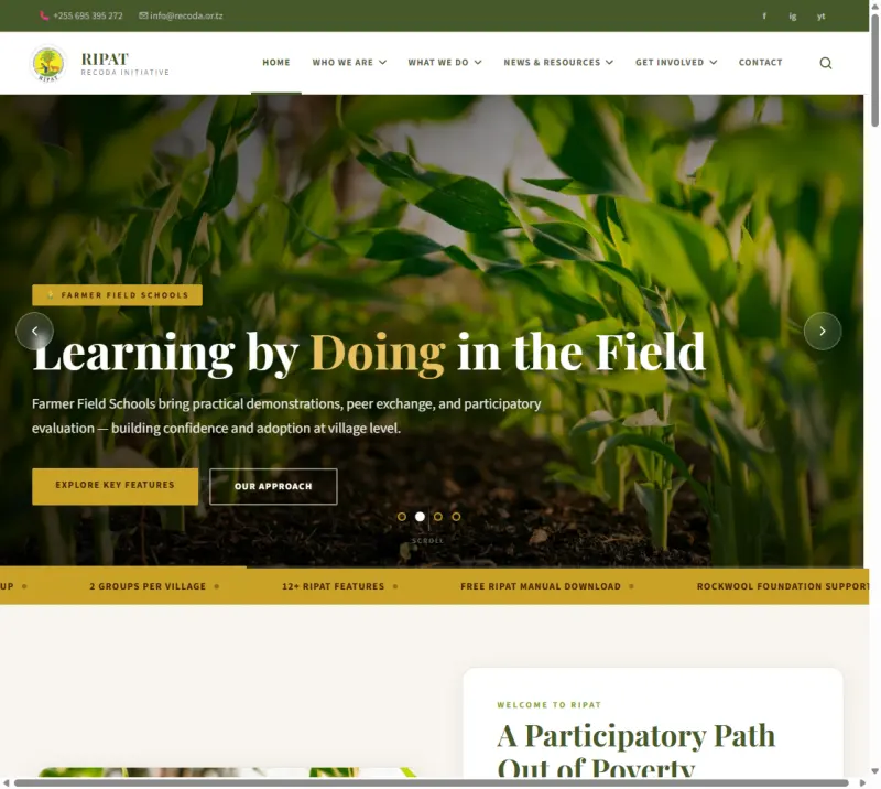 RIPAT — participatory agricultural transformation programme site