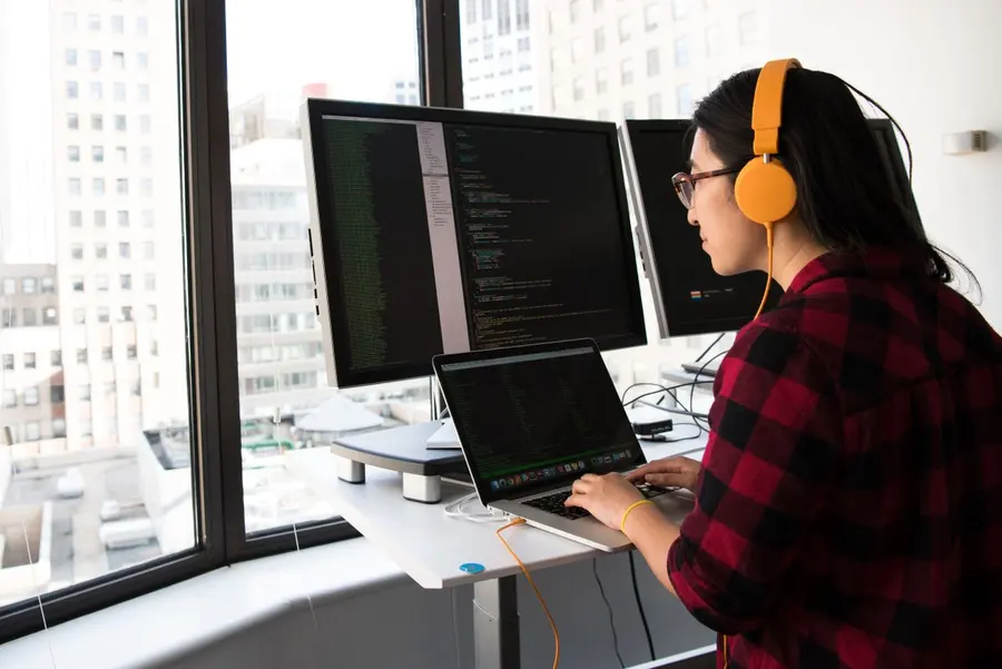 Laravel web development — code on a developer screen in Tanzania